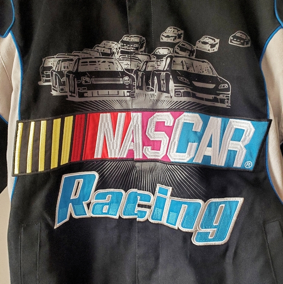 RARE VINTAGE Nascar JH Design Embroidered Twill Racing Jacket - Picture 7 of 16